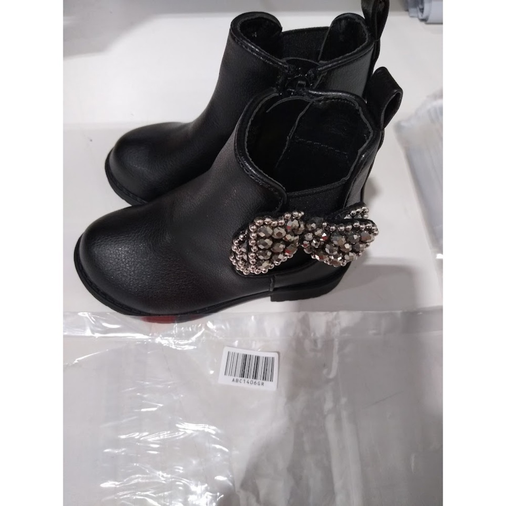 Mia Girl Kids Boots with Bow Black 5